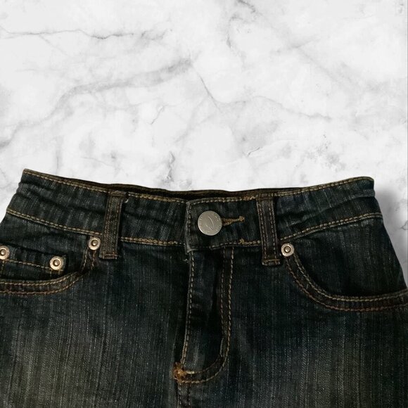 Tractor Girls Size 5 Faded Denim Blue Skirt With Front & Back Pockets - Picture 4 of 9